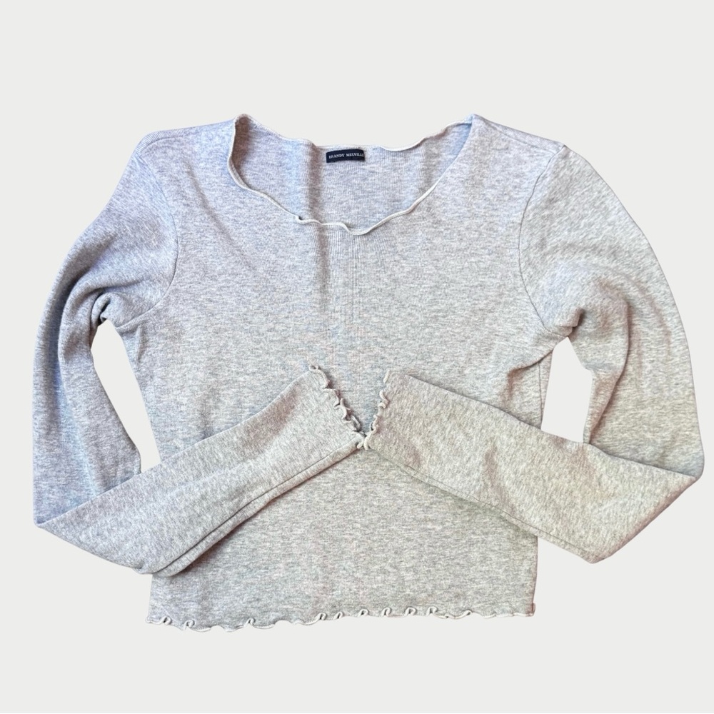 Light Grey Long Sleeve Top